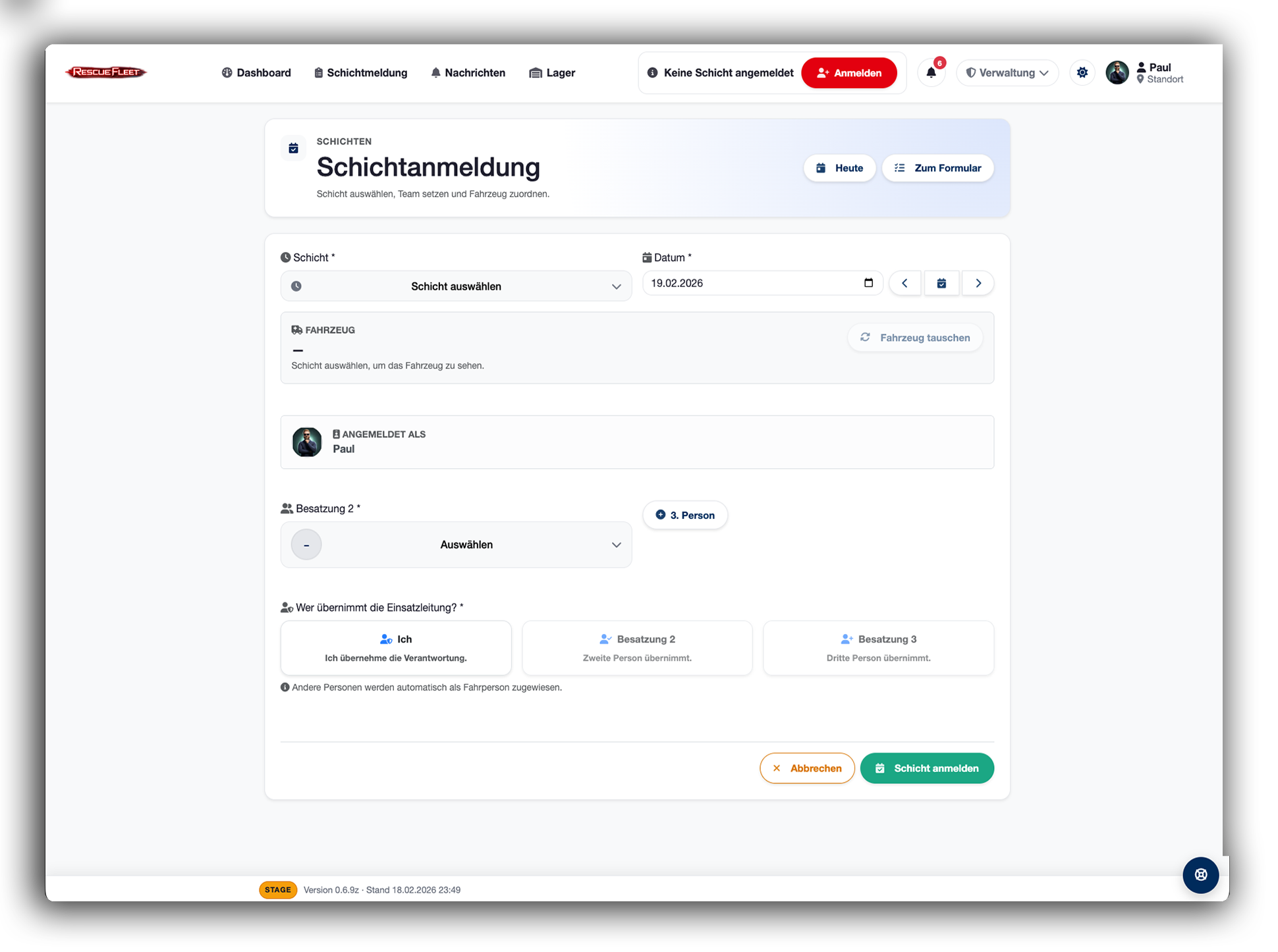Wachmonitor für Flotte und Aufgabenstatus